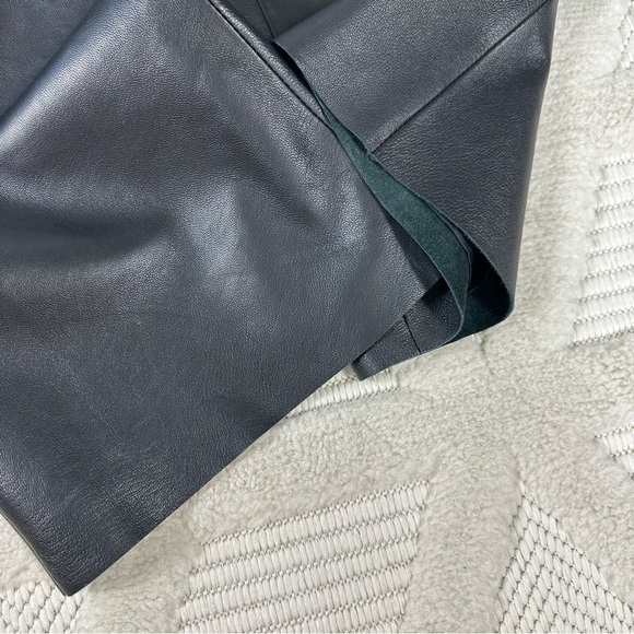 Classiques Entier Pants 8 Black  Soft  Leather Straight Fit Trouser - Picture 12 of 14